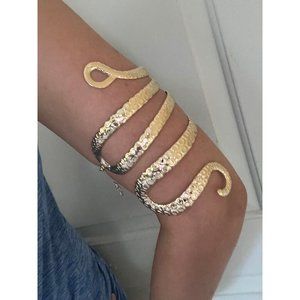 Octopus Armlet arm cuff bracelet gold armband flower upper arm snake tentacle